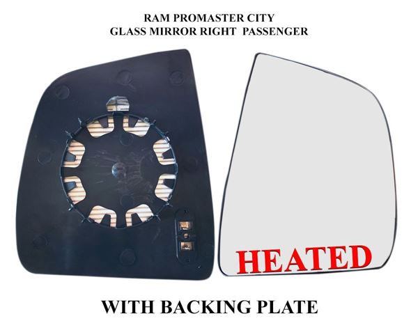 Ram ProMaster City Mirror Glass Heated Assembly With Back Right Passenger Side 2015 To 2019
