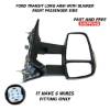 Picture of Ford Transit 250 350 Long Arm Mirror Electric Heated 6 Wires  With Blinker Right Passenger Side 2014 To 2019
