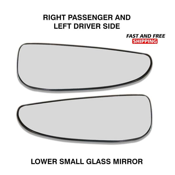 Dodge Ram Promaster Long Arm Lower Mirror Glass Heated Left Driver and Right Passenger Side Pair 2017 To 2021