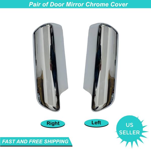 Chrome Door Mirror Cover Compatible with Peterbilt 579 567 587 Left Right Side